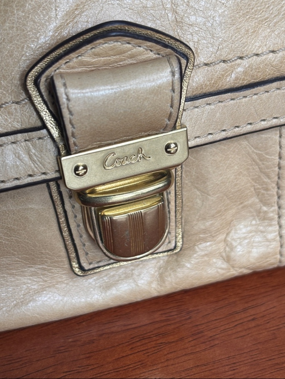 Coach Kristin Leather Flap Crossbody / Shoulder Bag, style 18160. - Picture 3 of 9